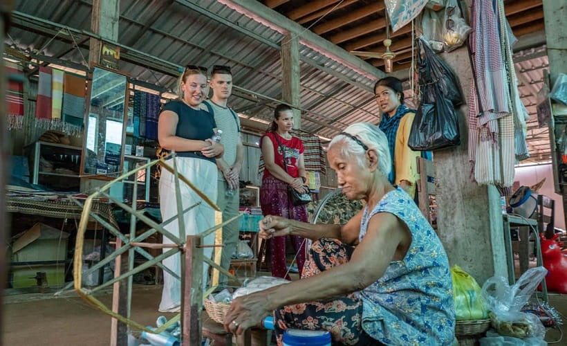 Phnom Penh Silk Island Haft Day Tour - Top Rating Experience - Dried tofu skin on Silk Island: the craft stop that surprises most people