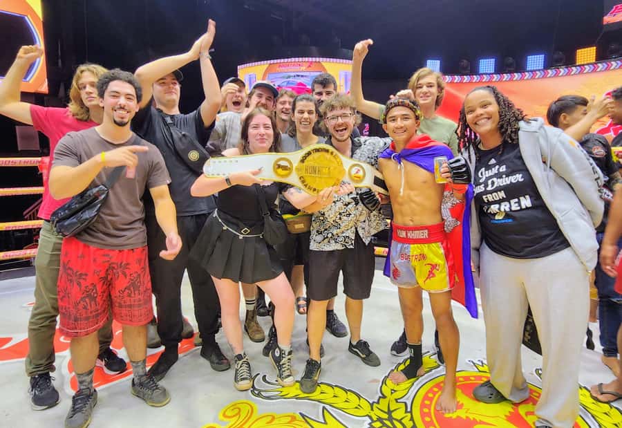 Phnom Penh:Kun Khmer Kickboxing Match at National TV Stadium - Beer, Photos, and the Fun Part After the Matches